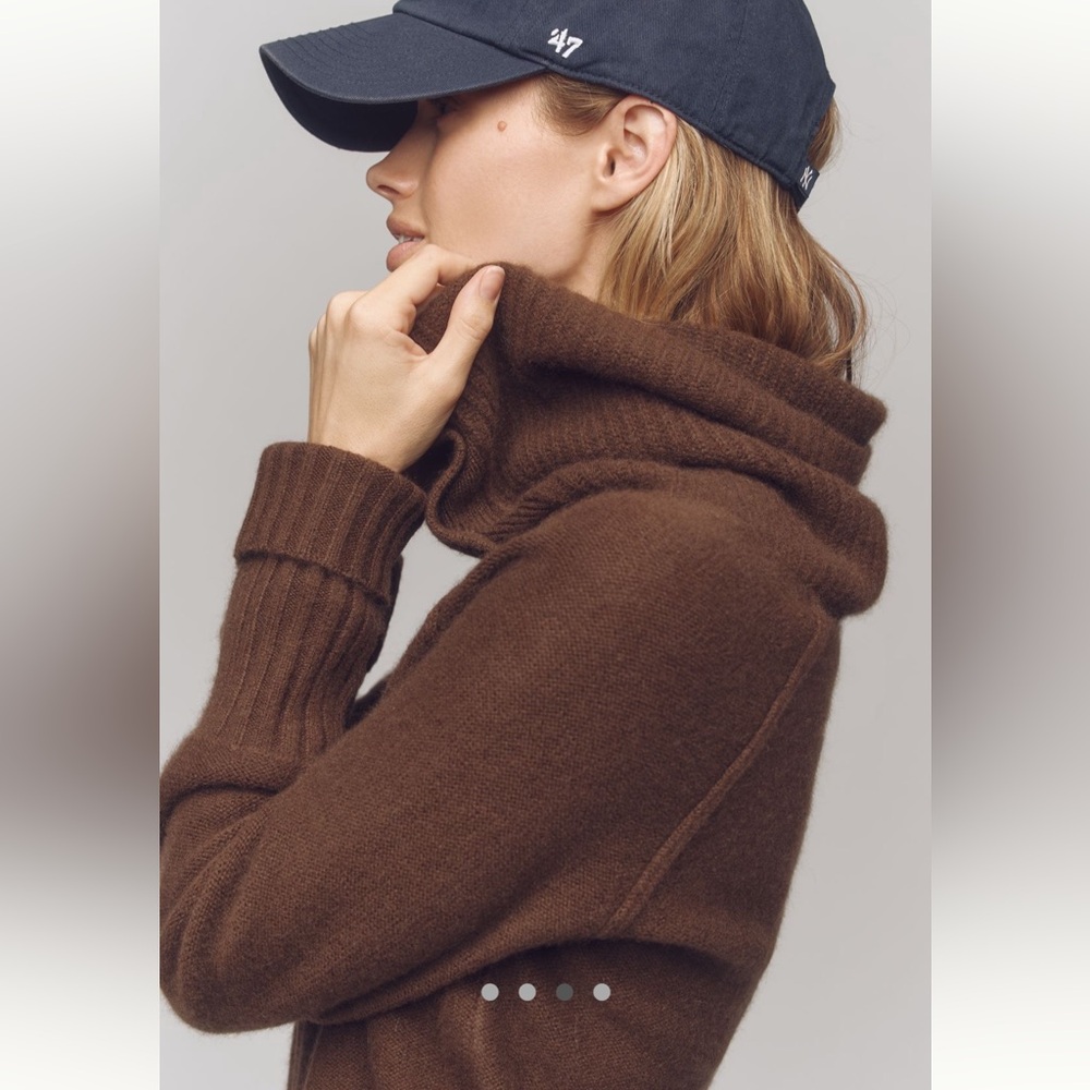 PILCRO Asymmetric button cashmere cardigan sweater